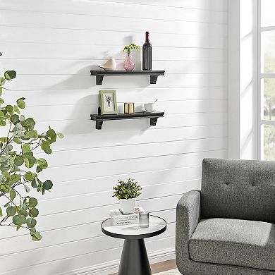 24 In Floating Display Ledge Shelves (set Of 2)