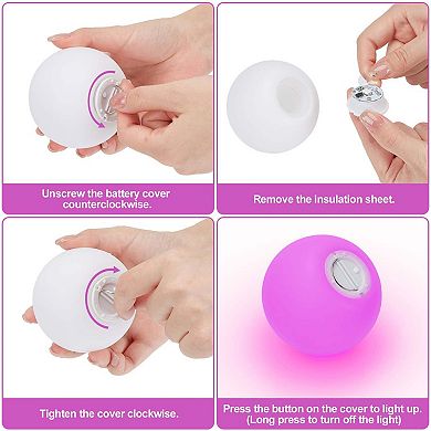 6 Pcs Rgb Color Changing Led Pool Ball Lights