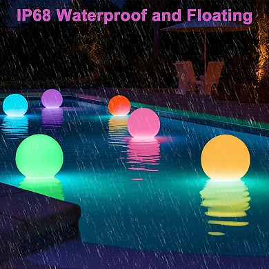 6 Pcs Rgb Color Changing Led Pool Ball Lights