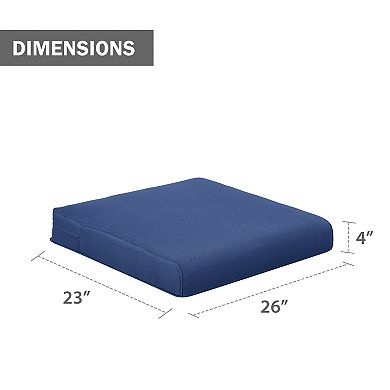 Aoodor Outdoor Chair Cushion W23''xd26'' Soft, Fade-resistant Polyester, Set Of 2