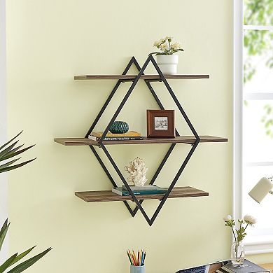 Antigua Crossed Double Diamond Shelf Unit