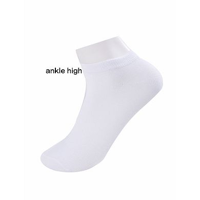 Women's 10 Pairs Stretch Breathable Cuffs Low Cut Ankle Socks