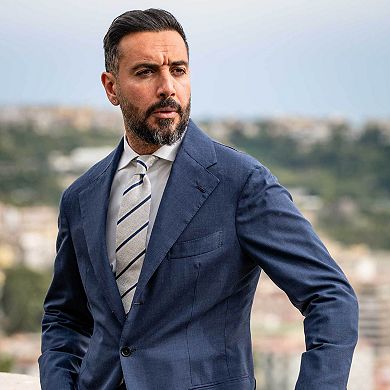 Vittorio - Extra Long Silk Jacquard Tie For Men