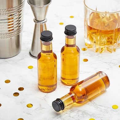 30 Pack 50ml Mini Liquor Bottles With Twist Off Lids, Funnels For Party Favors