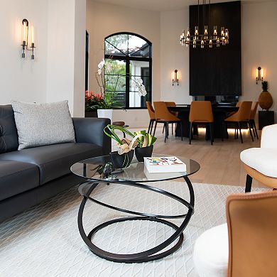 Galaxy Tempered Glass Round Coffee Table