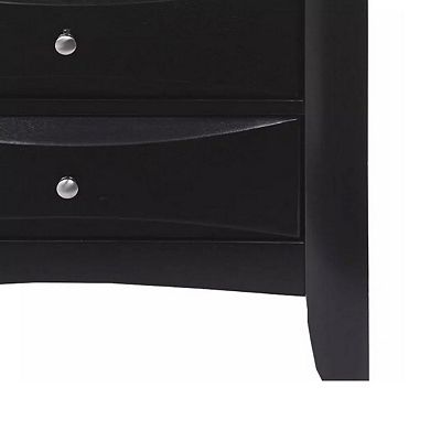 Contemporary 2 Drawer Wood Nightstand By Ireland , Black
