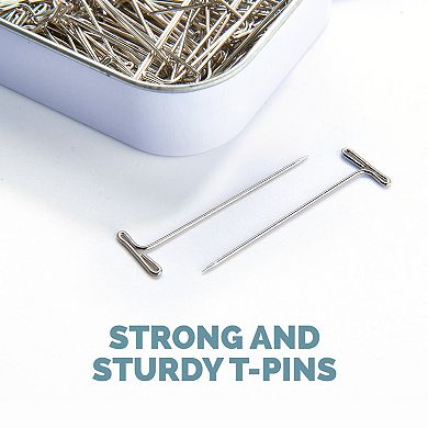 T-pins For Blocking Knitting Crochet Sewing Projects Comes With Hinged Reusable Tin Stitch Design