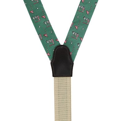 Trafalgar Men's The Golf Dream Silk Button End Suspenders