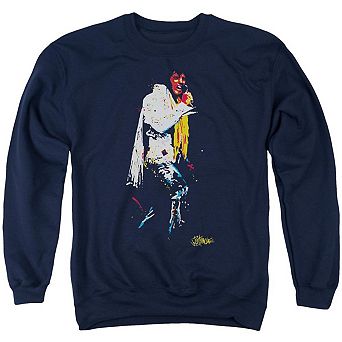 Elvis Presley Yellow Scarf Adult Crewneck Sweatshirt