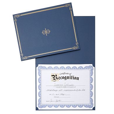 24-pack Navy Blue Certificate Holders - Use As Award, Diploma Cover, Letter-size