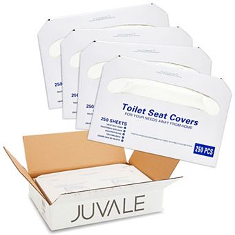 4 Pack Of 250 pc Disposable Toilet Seat Covers, 14 X 16 in 1000 Pack