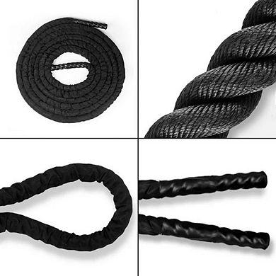 30ft Battle Rope With Protective Cover Exercise Training Rope
