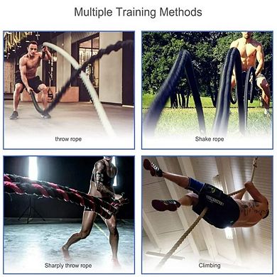 30ft Battle Rope With Protective Cover Exercise Training Rope