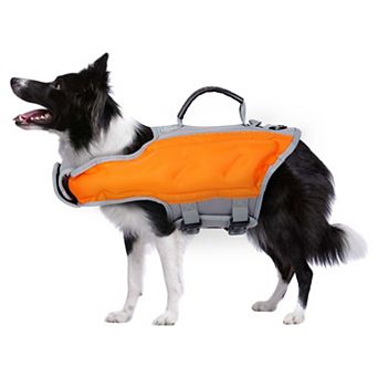 Pet Inflatable Dog Life Jacket With Reflective Strips