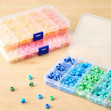 Clear Jewelry Box 6-pack Plastic Bead Storage Container Earrings Organizer