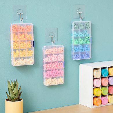 Clear Jewelry Box 6-pack Plastic Bead Storage Container Earrings Organizer