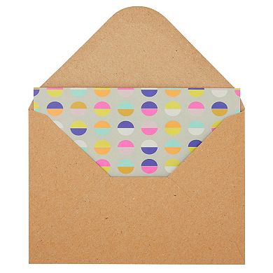 Kraft Paper Invitation Envelopes 4x6 A6 V-Flap Envelopes, 50 Pack
