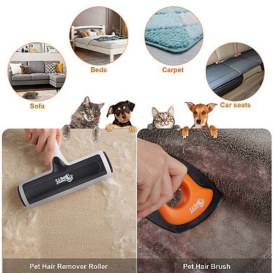 Pet Hair Remover Roller And Bonus Dog Lint Scraper