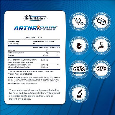 Arthripain Joint Support - Sugar-free Powder For Joint Juice - 15 Sachets