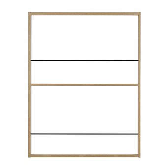 Steiner Beech Square Modern 2 tier Kids Book Or Toy Figure Display Unit Wall Mounted Bookshelf