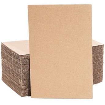 50 Pack Corrugated Cardboard Sheets, 6x9 Inserts For Packing, Mailing, Crafts
