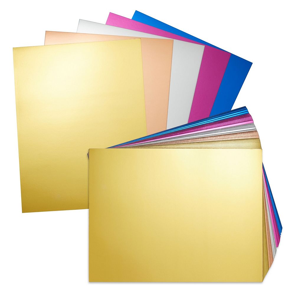 100 Sheets Metallic Paper For Arts And Crafts, Diy Projects, 5 Colors ...