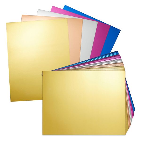 100 Sheets Metallic Paper For Arts And Crafts, Diy Projects, 5 Colors ...