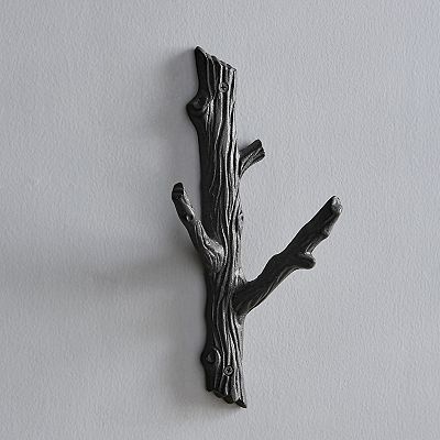 Brown Cast Iron Dual Tree Branch Wall Mount Coat Hooks (set Of 2) - Main Image