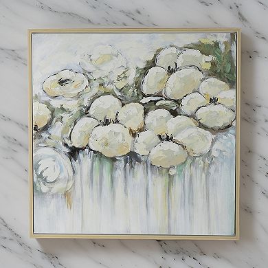 Rioni 39 X 39 Floral Wall Art Print, Handpainted Abstract Oil Painting