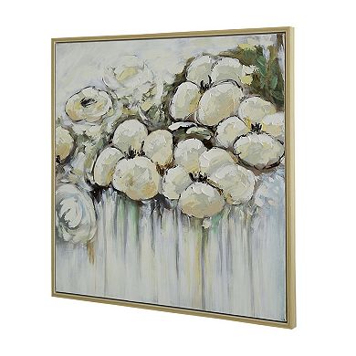 Rioni 39 X 39 Floral Wall Art Print, Handpainted Abstract Oil Painting