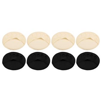 4 Pairs Forefoot Pads Five Toes Forefoot Pads 2 Colours Black Beige