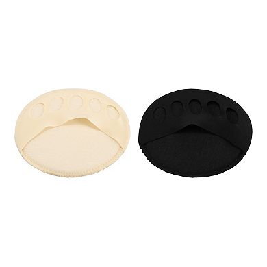4 Pairs Forefoot Pads Five Toes Forefoot Pads 2 Colours Black Beige