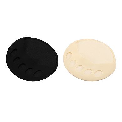4 Pairs Forefoot Pads Five Toes Forefoot Pads 2 Colours Black Beige