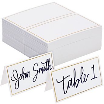 100 Pack Name Cards For Table Setting For Dining Tables, Restaurants, 3.5 X 2 in