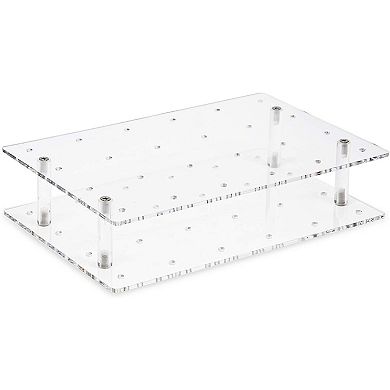 Clear Acrylic Cake Pop Stand, 24 Holes, 9x5.9" Lollipop Holder for Dessert Table
