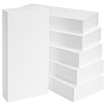 6 Pack Rectangle Craft Foam Block For Diy Floral Arrangements, 12 X 6 X 2 in