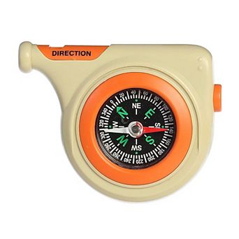 Aurora Toys Mini Brown Camp Arcadia 3" Pocket Compass & Whistle Durable Toy