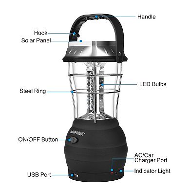 36 Led Solar Lantern Camping Light