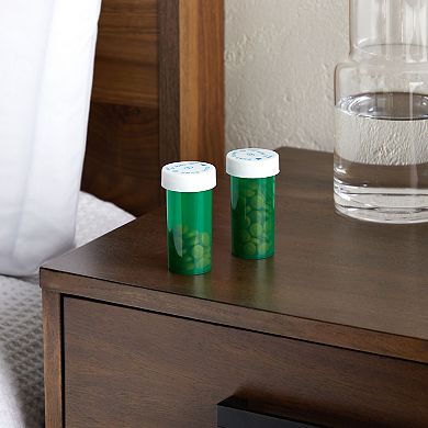 250 Pack Empty Pill Bottles With Caps, 13 Dram Plastic Vials (green)