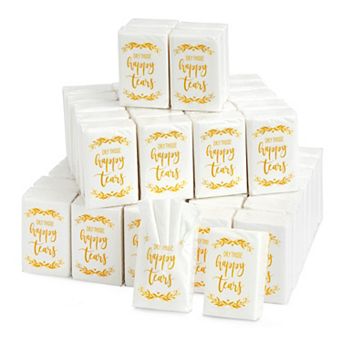 60-pack Wedding Facial Tissue Souvenirs For Guests - Pocket-size Travel Packs