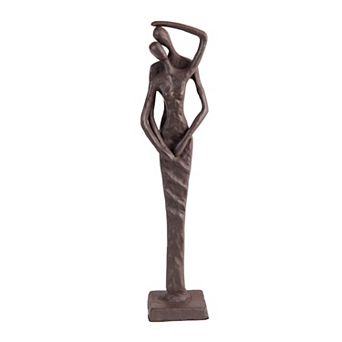 Embracing Couple Cast Iron Sculpture