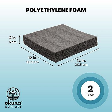 2-pack Packing Foam Sheets, Polyethylene Cushioning Moving Insert Pads (12x12x2)