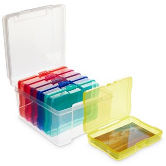 Photo Storage Box Organizer Container For 4x6 Pictures, 6 Inner Cases (7 Pieces)