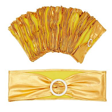 Gold Chair Sashes, Fits 13.5- To 16.5-inch Chair Backs (100 Pack)