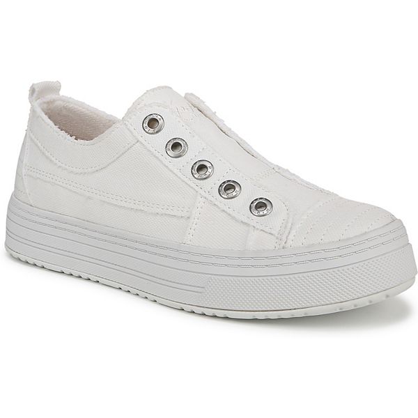 Blowfish Malibu Super Play Women's Slip-on Sneakers - White Canvas (8.5)