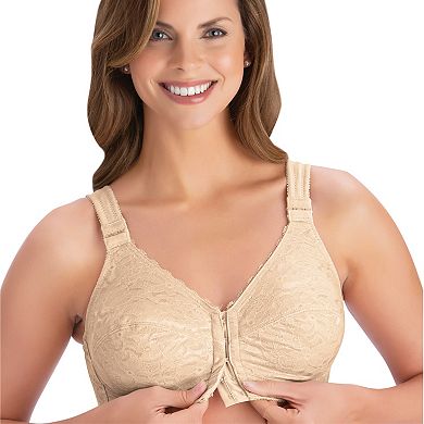 Collections Etc Full-coverage Posture Support Wireless Lace Bra,
