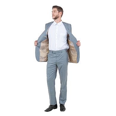 Men's 2pc Sharkskin Suit Set, Slim-Fit