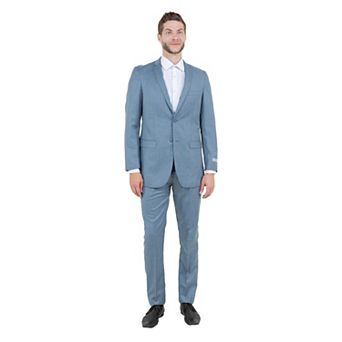 Men's 2 pc Sharkskin Suit Set, Slim-Fit