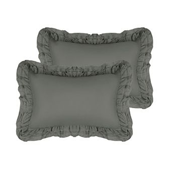 Triple Ruffle Pillowcases, Set Of 2 Pillow Covers, Pillow Shams With Envelope Closure