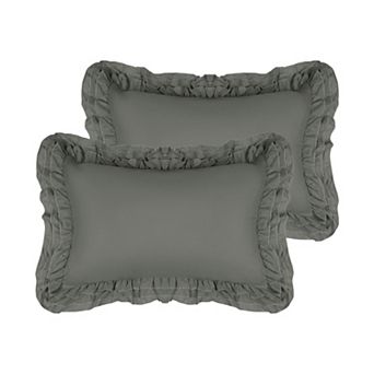 Triple Ruffle Pillowcases, Set Of 2 Pillow Covers, Pillow Shams With Envelope Closure